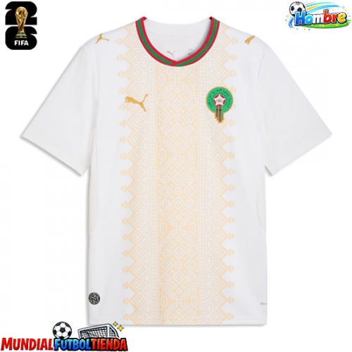 Camiseta Marruecos Segunda Equipación Replica Mundial 2026 mangas cortas